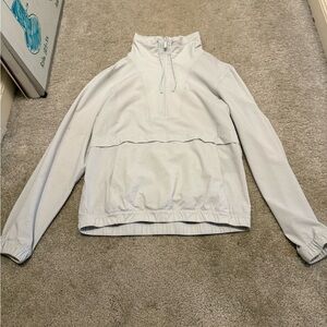 lululemon athletica Light Blue Half-Zip Cowl Pullover
